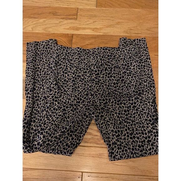 A New Day women's leopard print elastic waist with side zip skinny dress pants 4 - Picture 5 of 9
